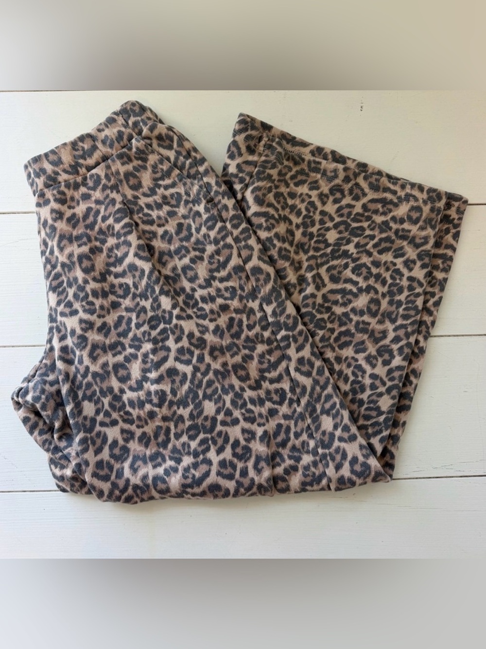 Aerie Cheetah Print Wide Leg Sweatpants